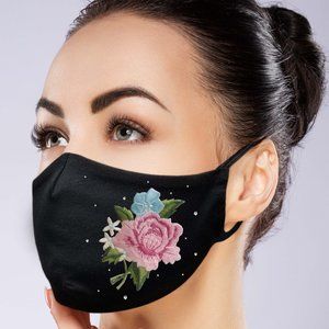 Flower Face Mask w/ filter pocket